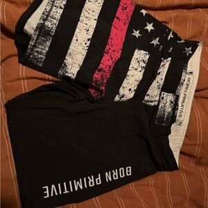 Born Primitive Stars and Stripes Black Shorts